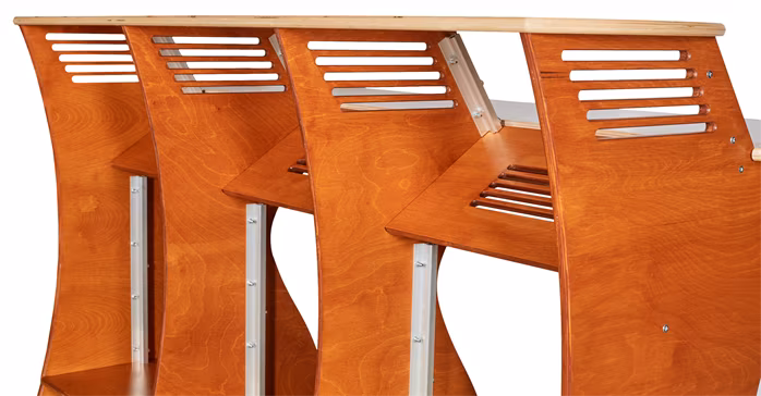 Razzor Cases Studio furniture - Studio table - 3 worktops, 3x 4U + 3x 10U - Meble studyjne