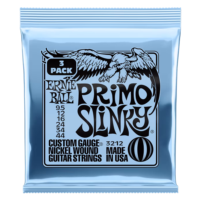 Ernie Ball 3212 Nickel Wound Primo Slinky 3 Pack - Struny do gitary elektrycznej