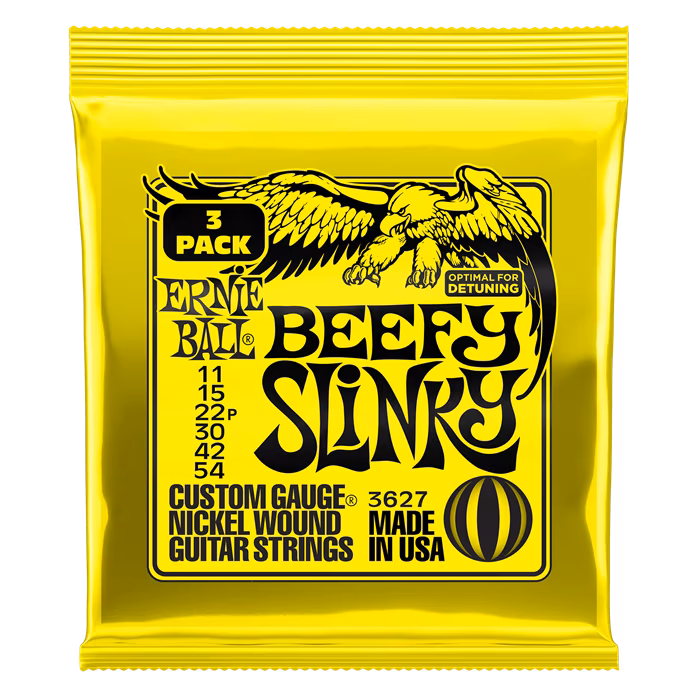 Ernie Ball 3627 Nickel Wound Beefy Slinky 3 Pack - Struny do gitary elektrycznej