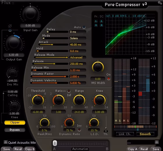FLUX Audio Pure Compressor - Oprogramowanie