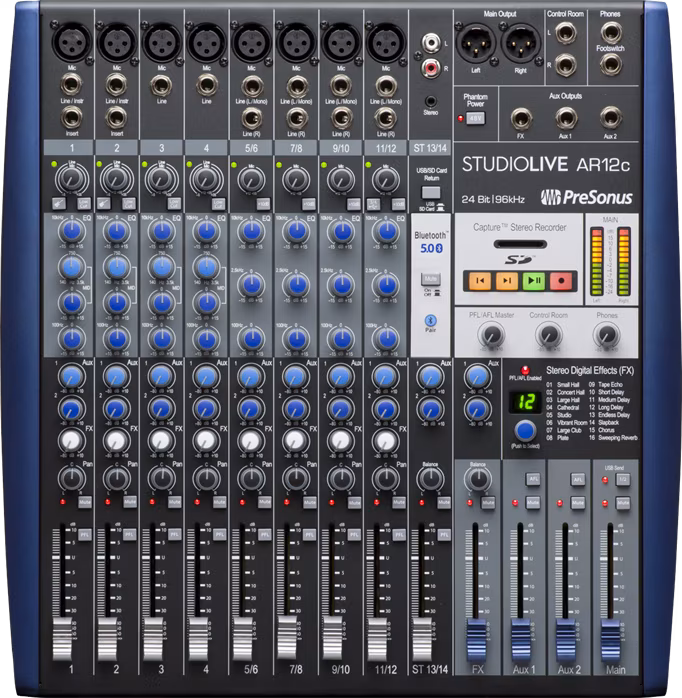 PreSonus StudioLive AR12c - Analogowa konsoleta mikserska