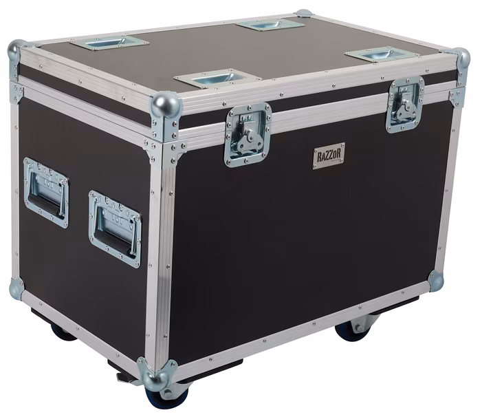 Razzor Cases Case for 4 x 32" monitors with stands and wheels - Transport case