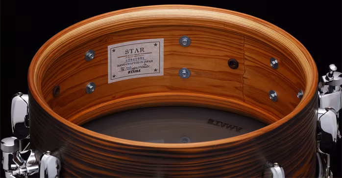 Tama 14" x 6" STAR Reserve Solid Cedar Burnt Oiled Cedar Snare Drum - Werbel