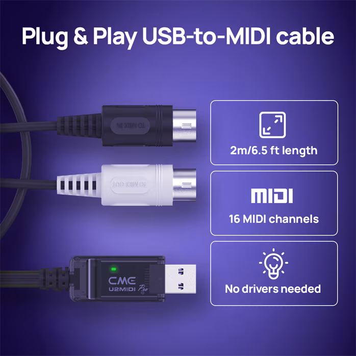 CME U2 MIDI Pro - Kabel MIDI