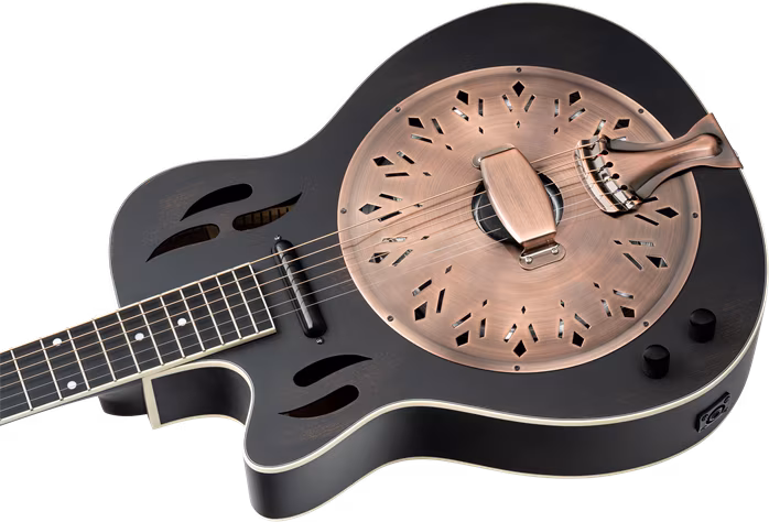 Ortega RRG40CE-DBK-L - Leworęczna gitara rezofoniczna elektroakustyczna