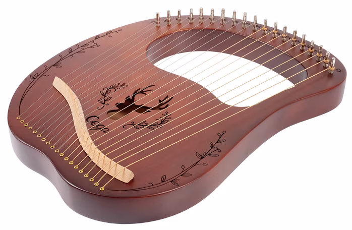 Cega Lyre Harp 19 Strings Coffee - Lirka
