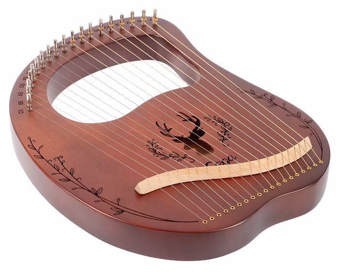 Cega Lyre Harp 19 Strings Coffee - Lirka