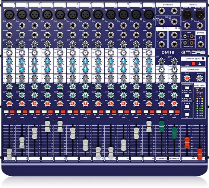 Midas DM16 - Analogowa konsoleta mikserska