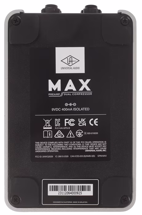 Universal Audio Max Preamp & Dual Compressor - Efekt gitarowy