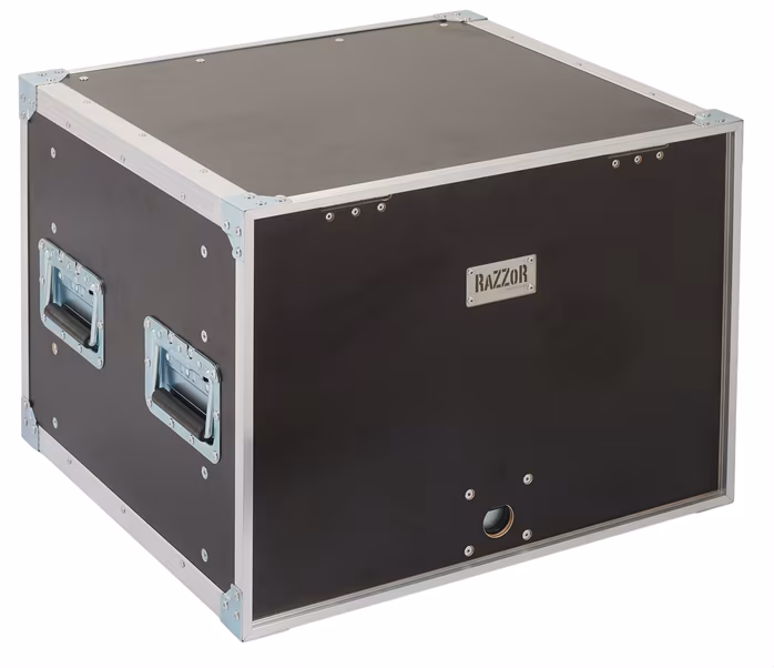 Razzor Cases 8U sliding door rack 380 with suspension - Rack case