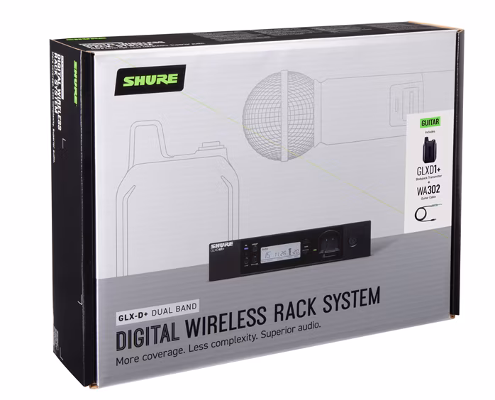 Shure GLXD14R+ INSTRUMENT SYSTEM - Zestaw bezprzewodowy gitarowy/do gitar basowych