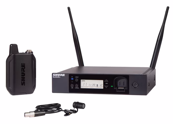 Shure GLXD14R+ LAVALIER SYSTEM WITH WL185 - Zestaw bezprzewodowy z mikrofonem krawatowym