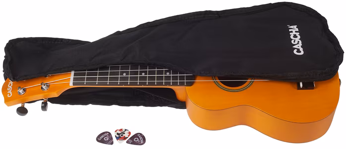 Cascha HH 3964 Soprano Ukulele Yellow Set - Ukulele akustyczne