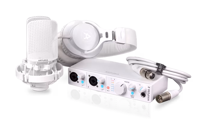 Arturia MiniFuse Recording Pack White - Pakiet do domowego nagrywania
