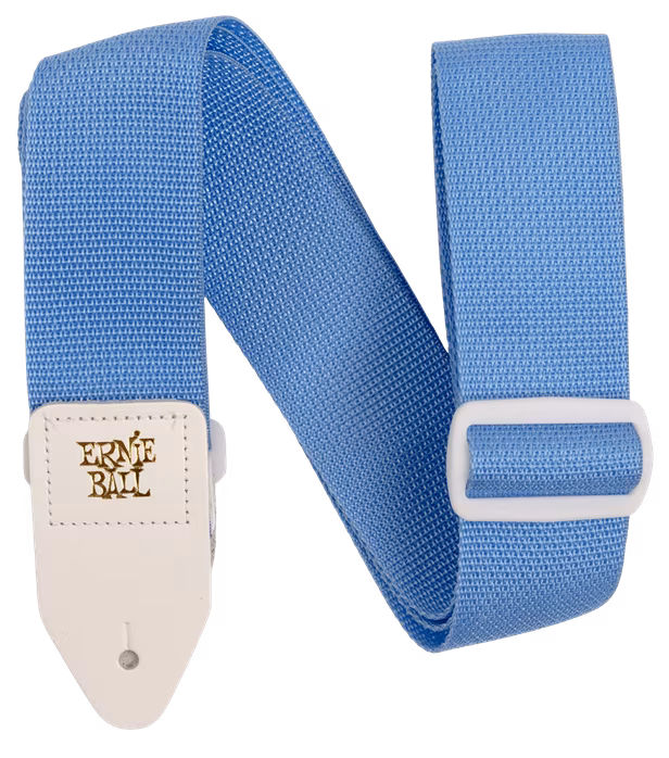Ernie Ball Polypro Strap Soft Blue & White - Pas gitarowy