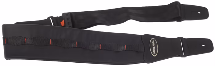 Music Area Strap Black Wide Long - Pas gitarowy
