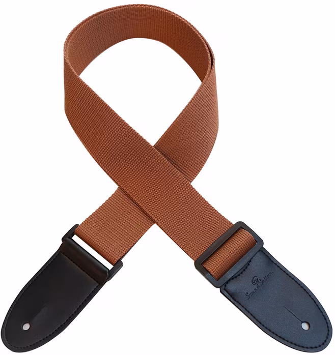 Soundsation Poly Guitar Strap Light Brown - Pas gitarowy