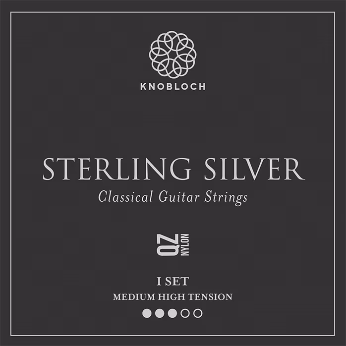 Knobloch STERLING SILVER QZ Nylon Medium-High Tension 34.0 - Struny nylonowe do gitary klasycznej