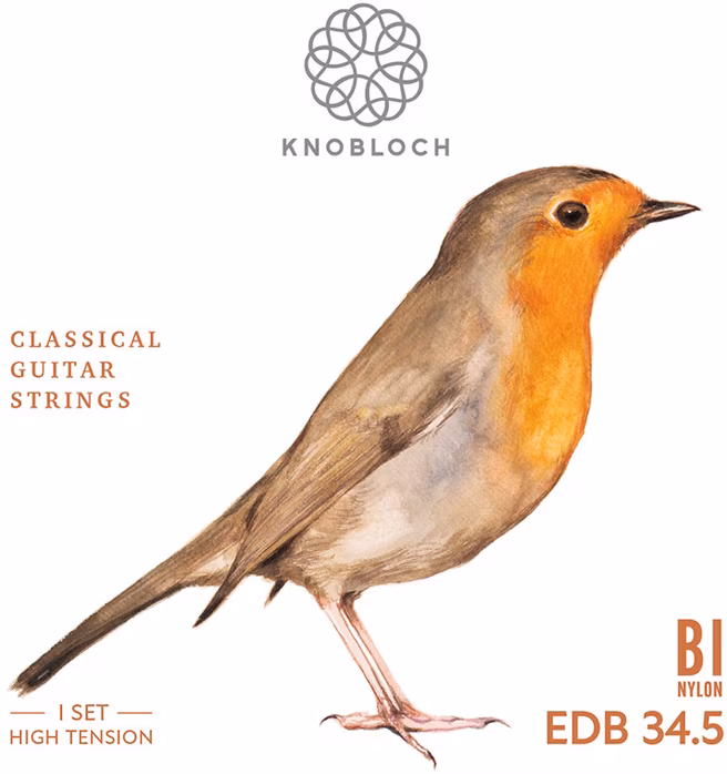 Knobloch ERITHACUS Double Silver BI Nylon High Tension 34.5 - Struny nylonowe do gitary klasycznej