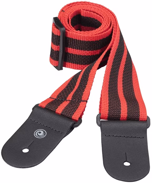 D'Addario Guitar Strap Black & Red - Pas gitarowy