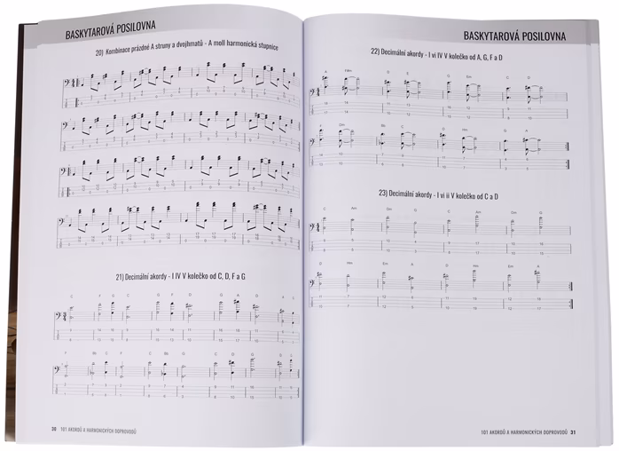 Baskytarová posilovna Baskytarová posilovna 10 - 101 akordů a harmonických doprovodů - Szkoła gry na gitarze basowej