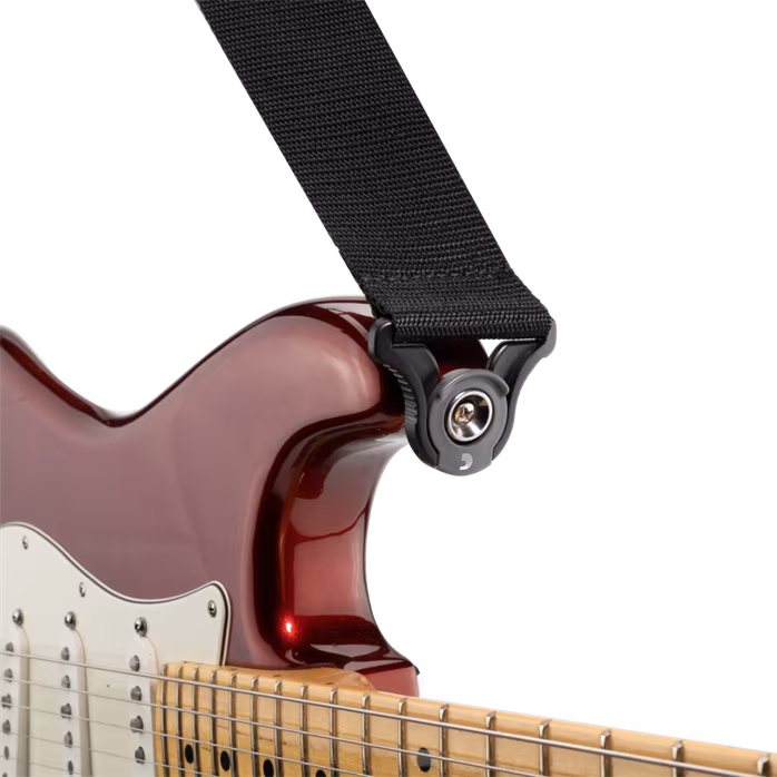 D'Addario Auto Lock Polypro Guitar Strap Black - Pas gitarowy