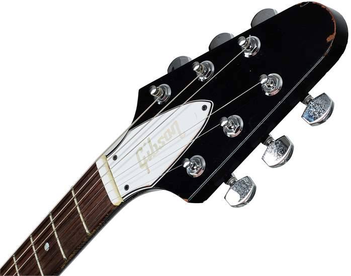 Gibson Custom 1979 Flying V Kirk Hammett Ebony Murphy Lab Replica Aged - Gitara elektryczna