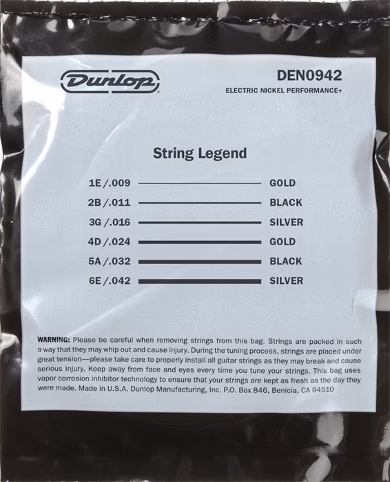 Dunlop DEN0942 - Struny do gitary elektrycznej