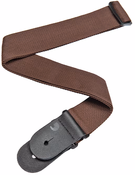 D'Addario Polypropylene Guitar Strap Brown - Pas gitarowy