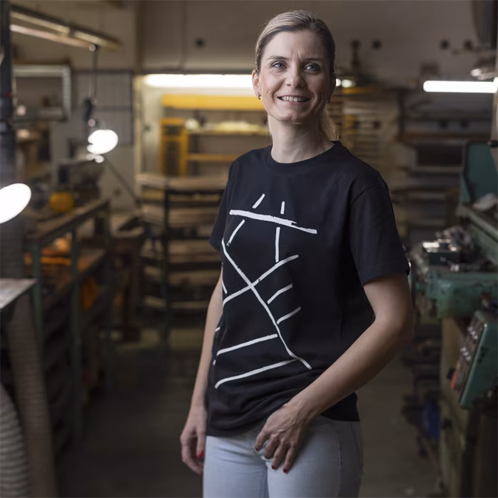 Furch Black T-shirt print bracing L - Koszulka