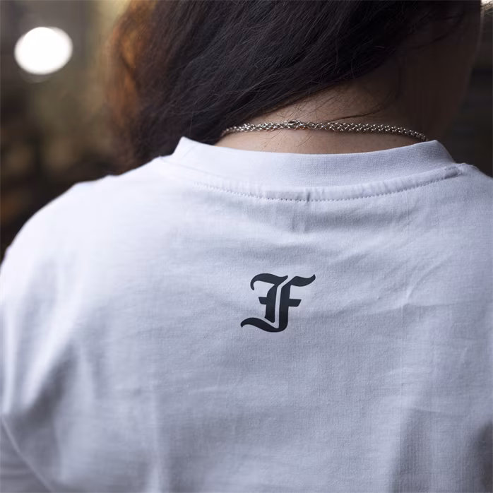 Furch White T-shirt print bracing L - Koszulka