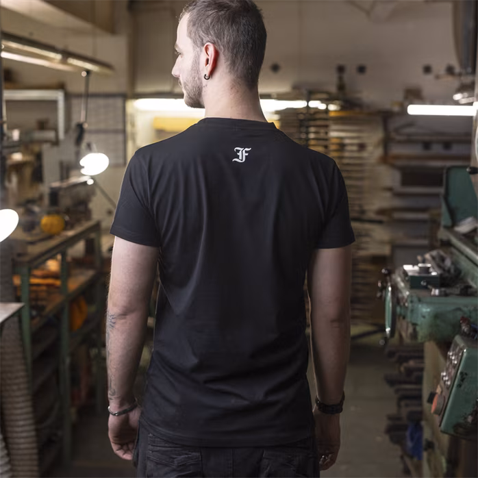 Furch Black T-shirt print bracing XL - Koszulka