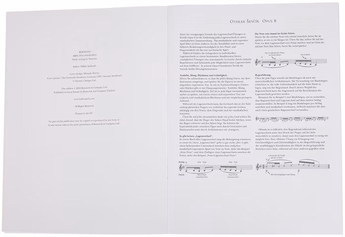 MS Otakar Sevcik: Studies For Violin Op.8 - Szkoła gry na skrzypcach