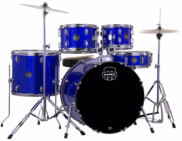 Mapex Comet Rock Set Indigo Blue - Zestaw perkusyjny z talerzami