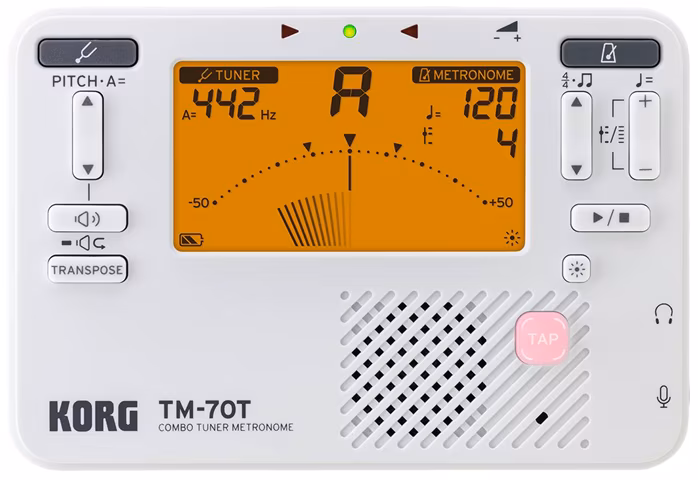 Korg TM-70C WH - Tuner z metronomem