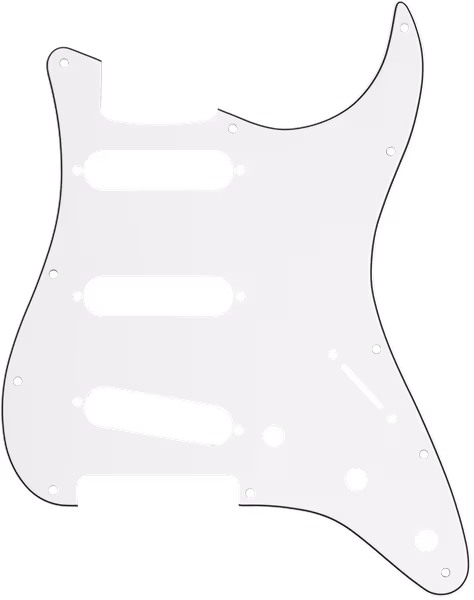 Fender Pickguard, Stratocaster S/S/S, 11-Hole Mount, Parchment P/B/P, 3-Ply - Pickguard