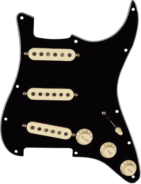 Fender Pre-Wired Pickguard, Strat SSS TX MEX BWB - Zestaw przetworników do gitary elektrycznej