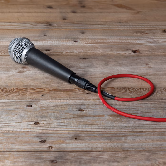 Cascha Standard Line Mic Cable Red 6m - Kabel mikrofonowy