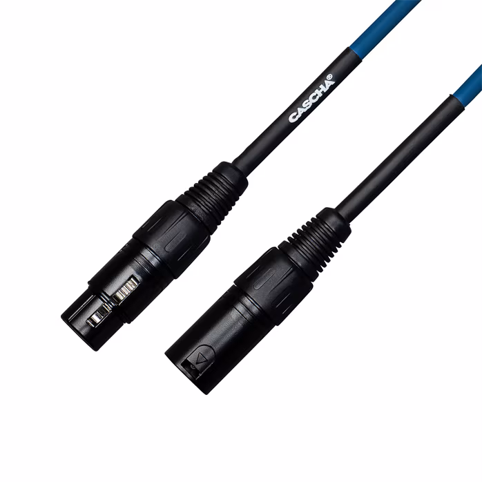 Cascha Standard Line Mic Cable Blue 6m - Kabel mikrofonowy