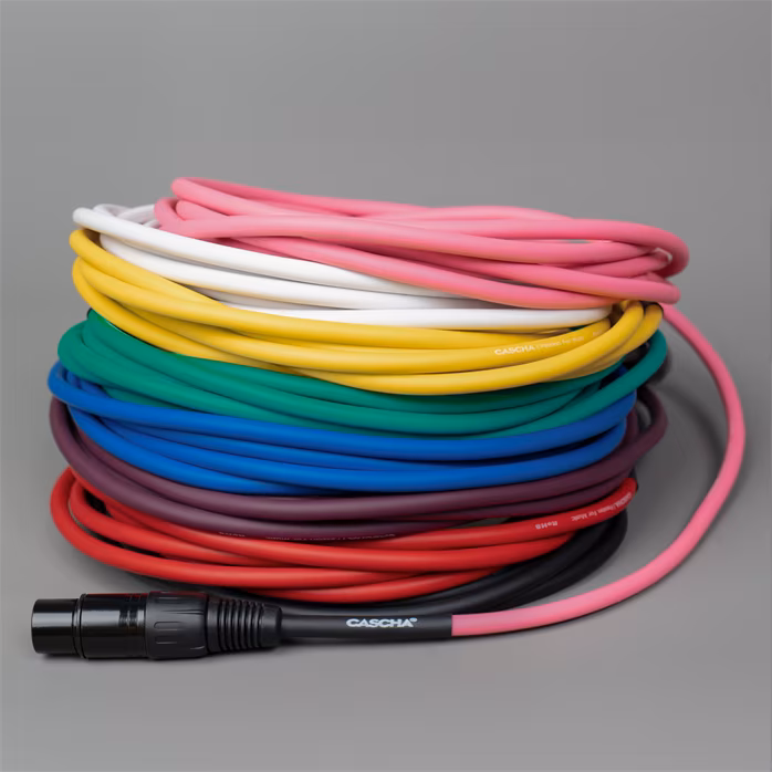 Cascha Standard Line Mic Cable Pink 3m - Kabel mikrofonowy