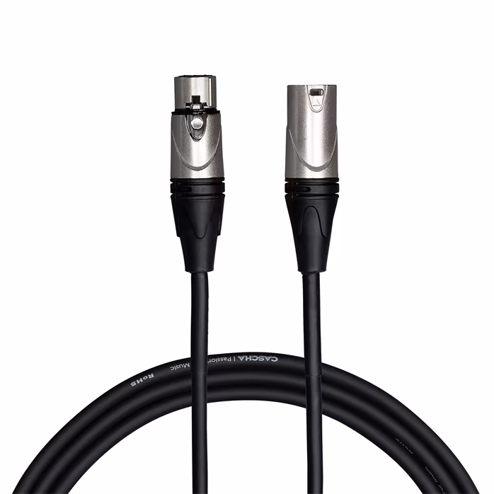Cascha Advanced Line Mic Cable Black 6m - Kabel mikrofonowy