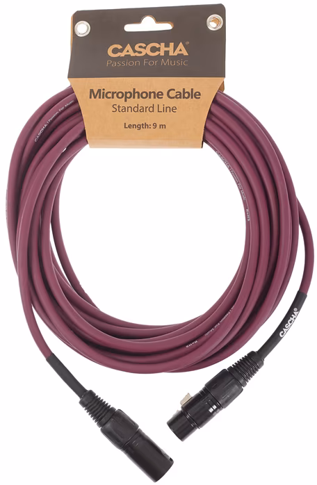 Cascha Standard Line Mic Cable Purple 9m - Kabel mikrofonowy