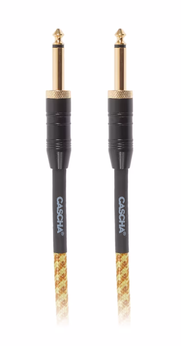 Cascha Professional Line Guitar Cable, Straight, Tweed Natural, 3 m - Kabel instrumentalny