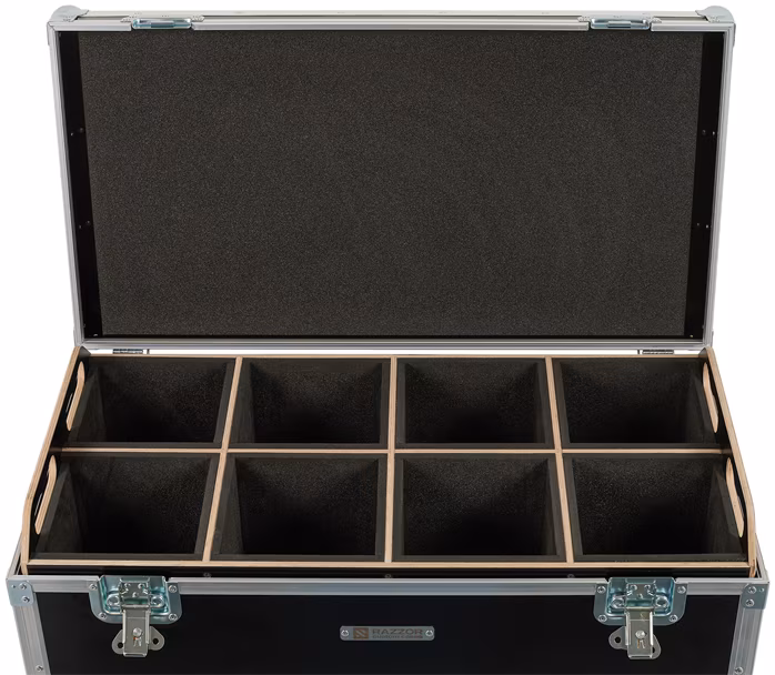 Razzor Cases 8x ELATION SŌL I BLINDER + 6 partitions for accessories at the bottom - Case do świateł