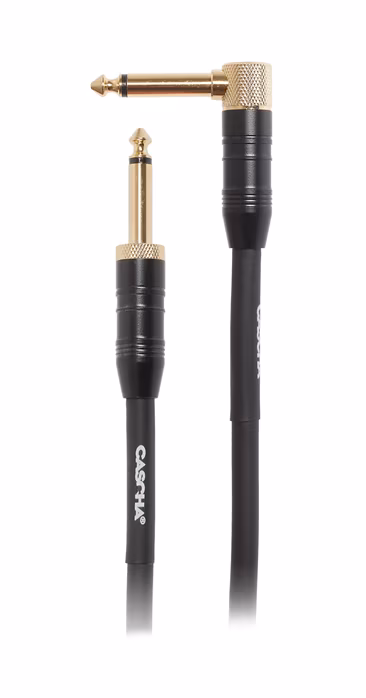 Cascha Professional Line Guitar Cable, Angled, Black, 3 m - Kabel instrumentalny