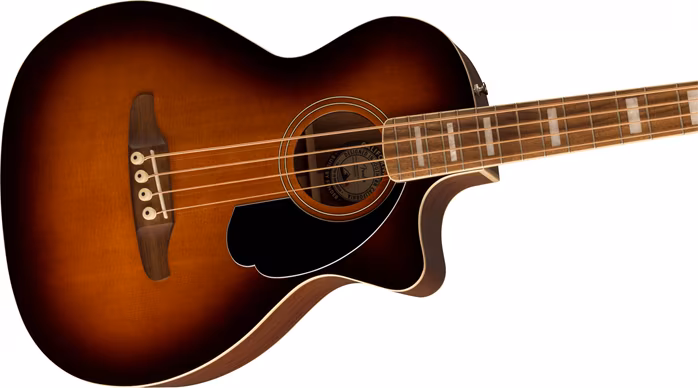Fender Kingman Bass, Walnut Fingerboard, Black Pickguard, Shaded Edge Burst - Elektroakustyczna gitara basowa