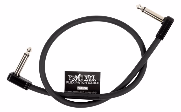 Ernie Ball Flex Patch Cable 18" Black - Kabel połączeniowy