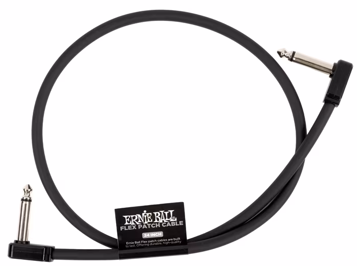 Ernie Ball Flex Patch Cable 24" Black  - Kabel połączeniowy