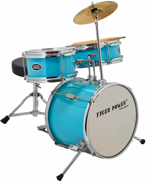 Tiger Power TCCJR30-WB Water Blue - Dziecięcy zestaw perkusyjny