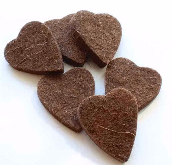 Timber Tones Felt Tones Heart Brown Wool Felt 4-Pack - Kostki